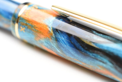 Esterbrook x BUNGUBOX Estie Diamondcast Fountain Pen - Kachofugetsu Collection - Kingfisher - Limited Edition