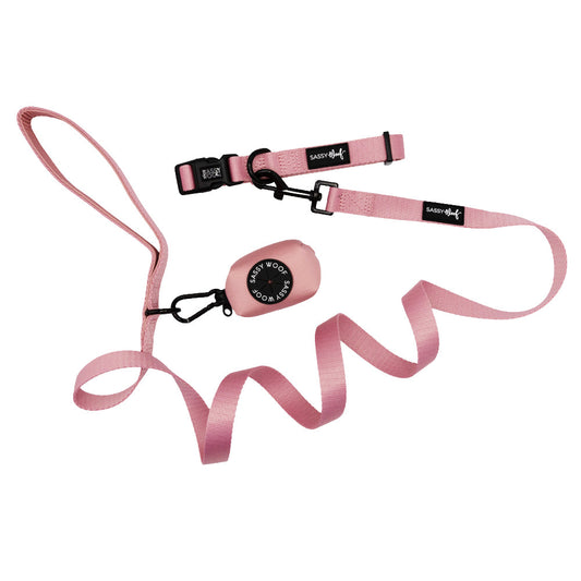 Dog Three Piece Bundle - Dusty Rose