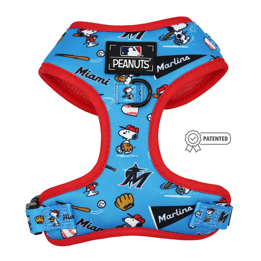 Dog Adjustable Harness - MLB™ x Peanuts™ Miami Marlins™