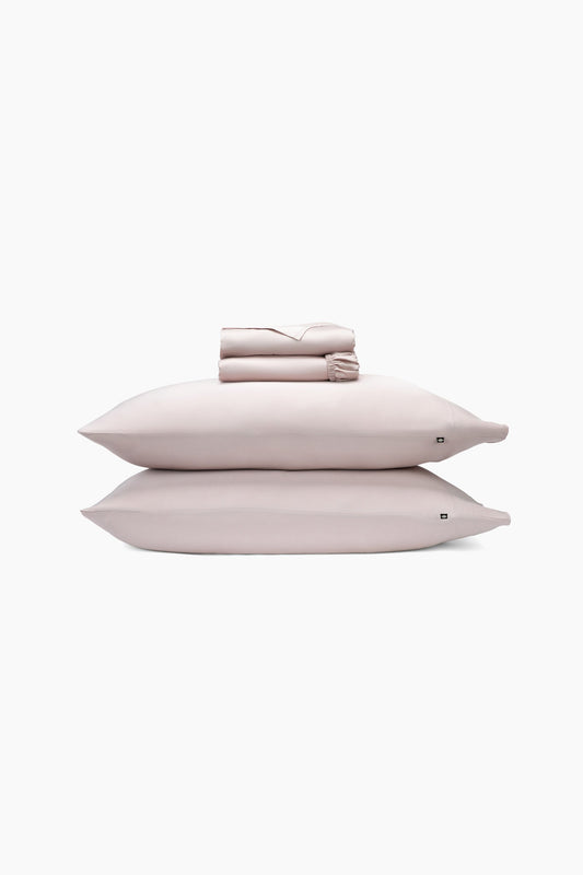 Bamboo Sateen Sheet Set in Rose Quartz