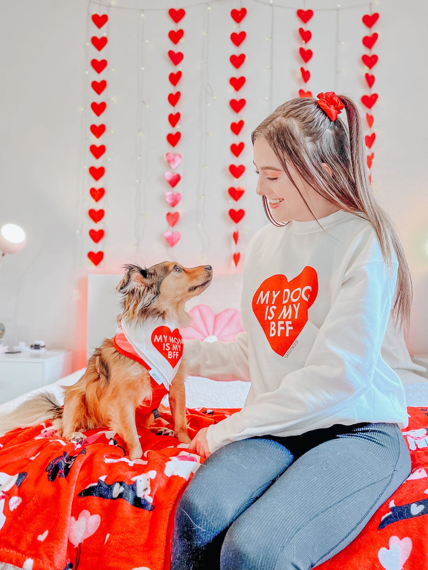 Sweatshirt - My Dog is my BFF (RED)