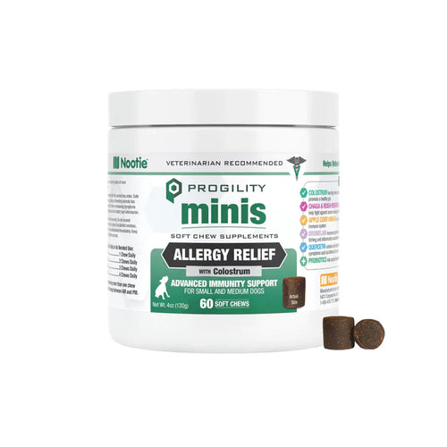 MINI PROGILITY ALLERGY RELIEF SOFT CHEW SUPPLEMENTS FOR SMALL AND MEDIUM DOGS