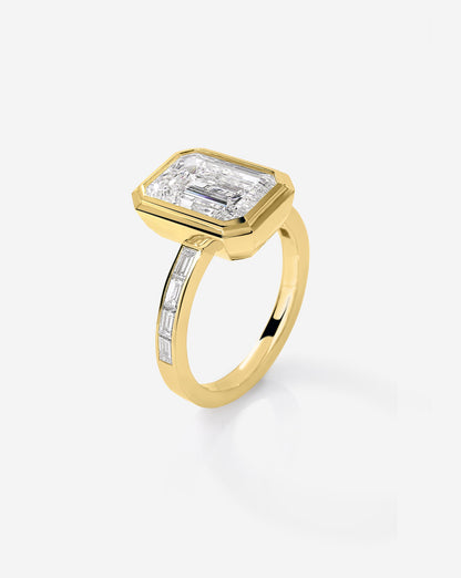 3.25 Emerald Lab Diamond Channel Set