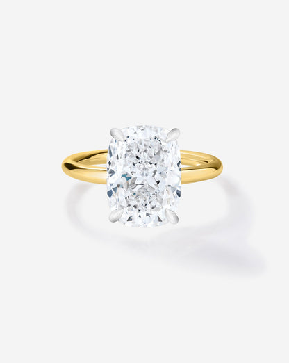 3.53 Cushion Lab Diamond in Cloud Solitaire