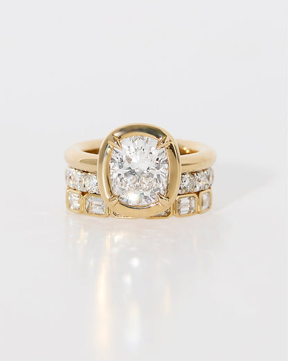 3.02 Cushion Lab Diamond in Cloud Bezel