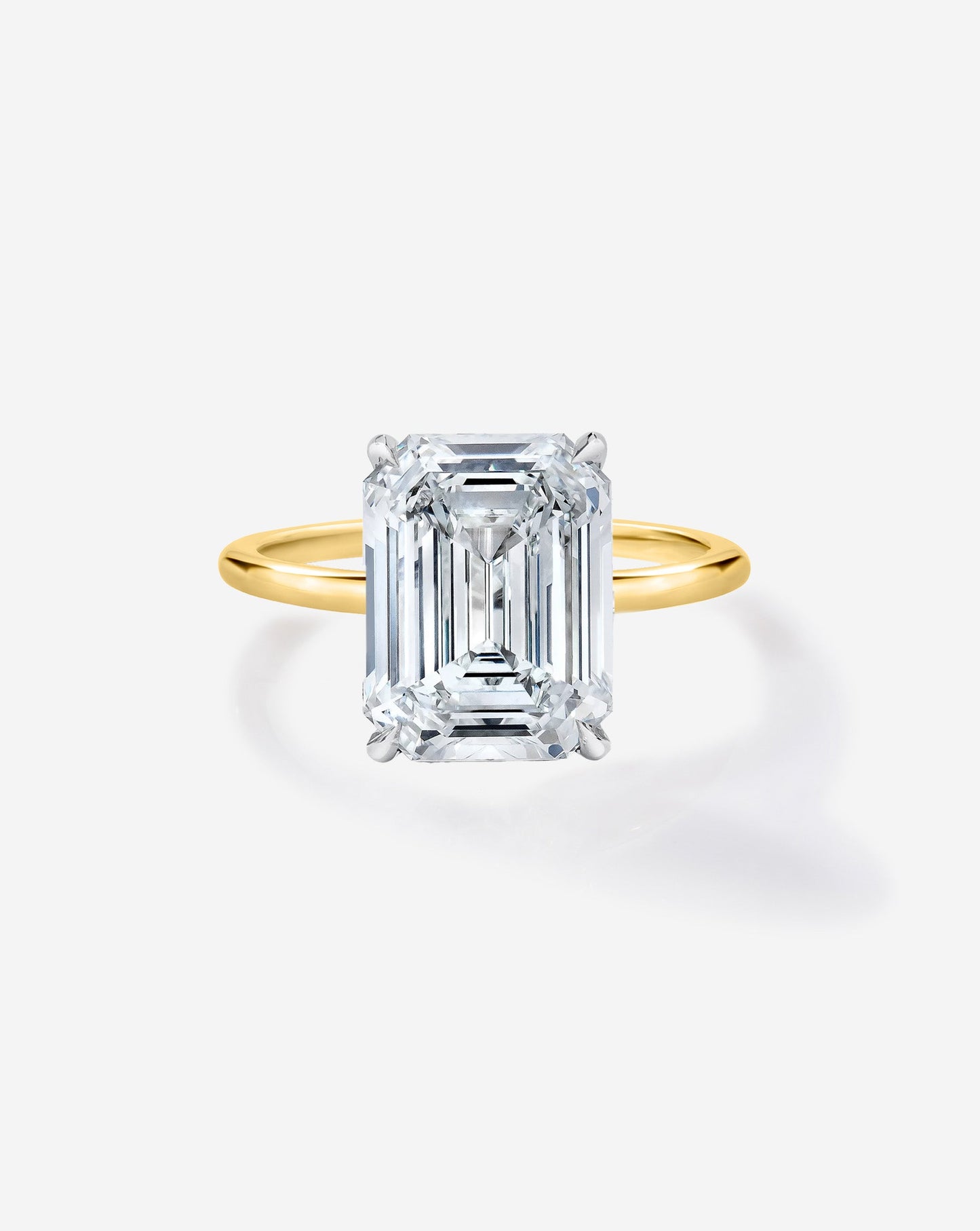 3.62 Emerald Lab Diamond in Whisper Thin® Hidden Halo