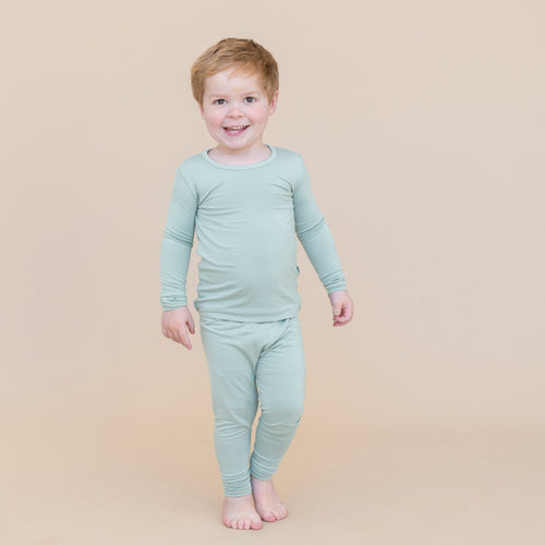 Long Sleeve Pajamas in Sage
