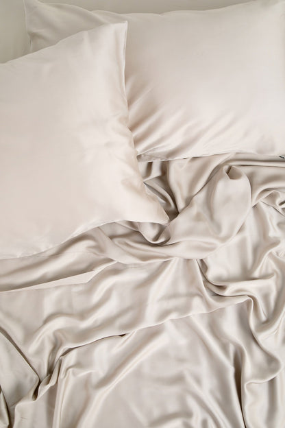 Bamboo Sateen Pillowcase Set in Sand Stone