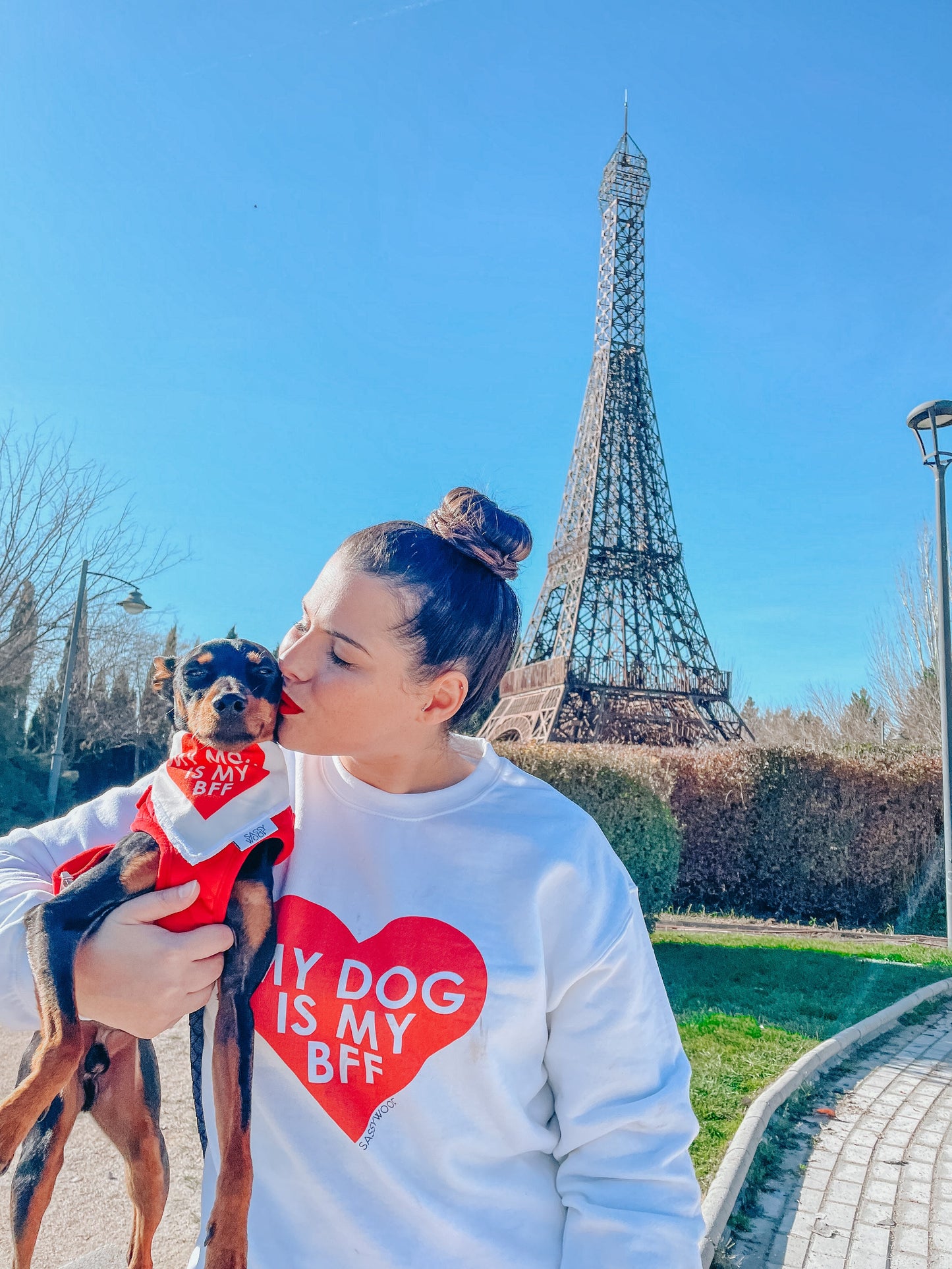 Sweatshirt - My Dog is my BFF (RED)
