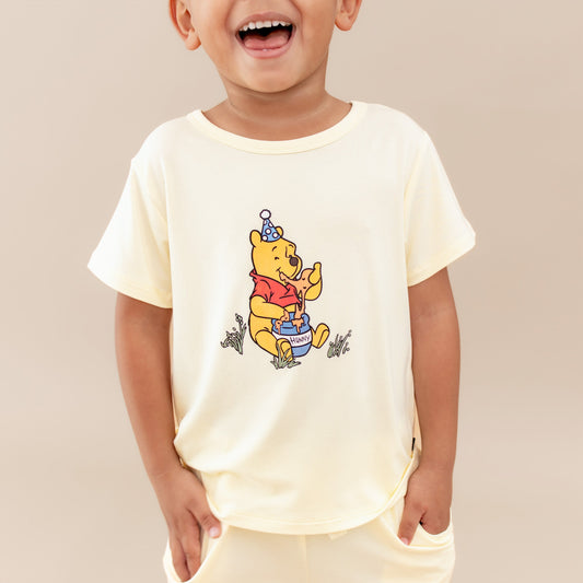 Toddler Basic Tee in Winnie the Pooh on Chamomile