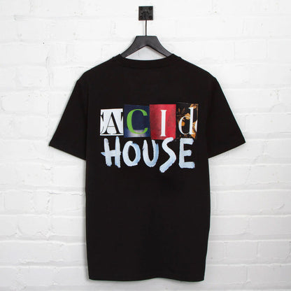 Acid House Cut Panorama Back Print - Tshirt - Black