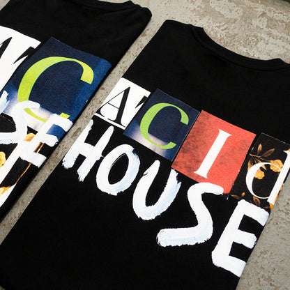 Acid House Cut Panorama Back Print - Tshirt - Black