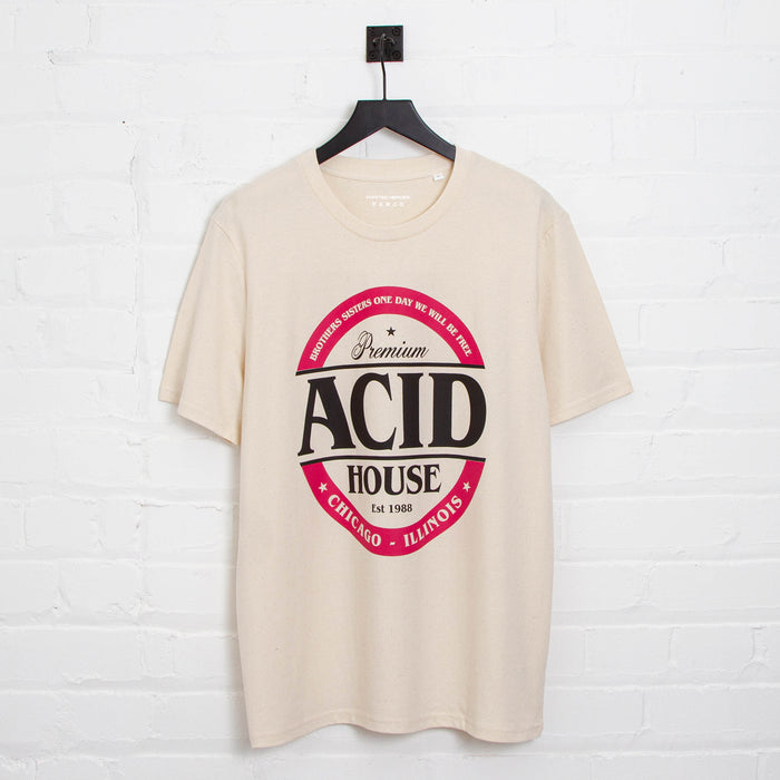 Acid House Premium Front Print - Tshirt - Natural