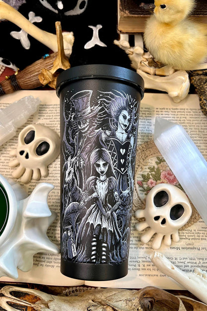 Alice in Wonderland Cold Brew Tumbler with Straw
