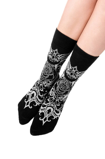 Bat Baroque Jacquard Socks