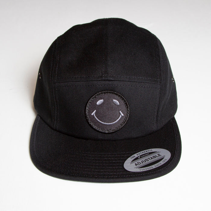 BB Smiley - 5 Panel Cap - Black