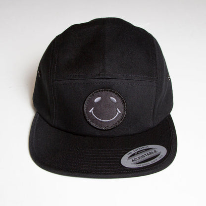 BB Smiley - 5 Panel Cap - Black