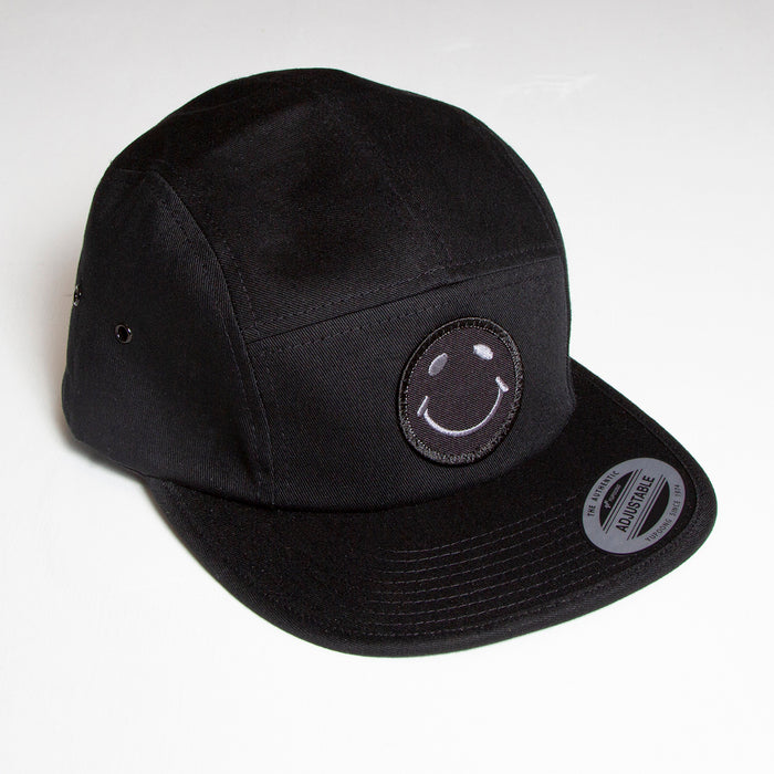 BB Smiley - 5 Panel Cap - Black