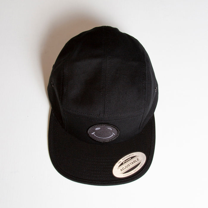 BB Smiley - 5 Panel Cap - Black