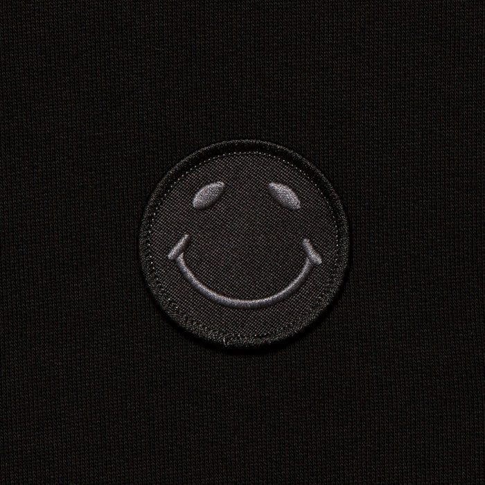 BB Smiley Crest - Zipped Hood - Black