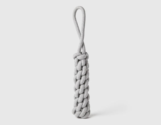 Jax & Bones Top Tugger Rope Knot Dog Toy Silver 11"