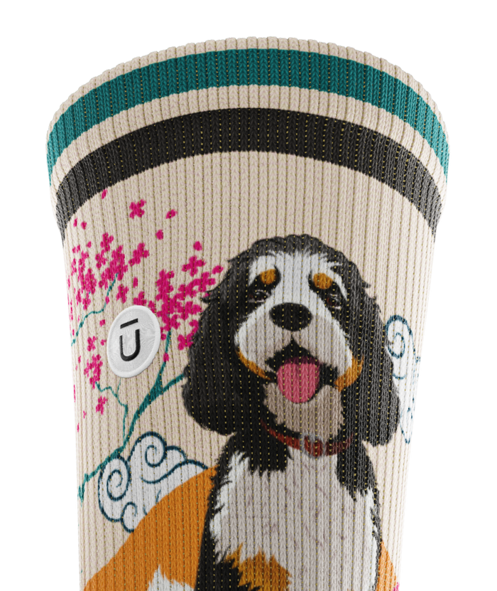 Bernedoodle Athletic Crew Socks