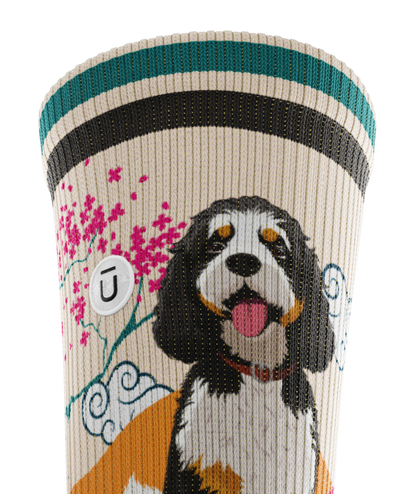 Bernedoodle Athletic Crew Socks