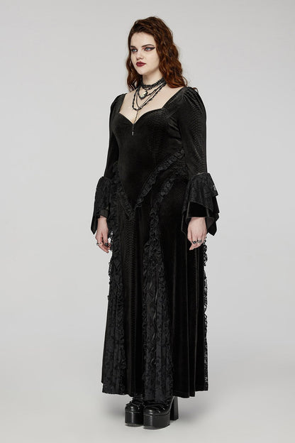 Black Majesty Vampire Goth Dress [Plus Size]