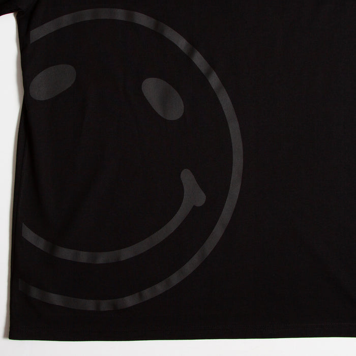 Black On Black Side Smiley - Sweatshirt - Black