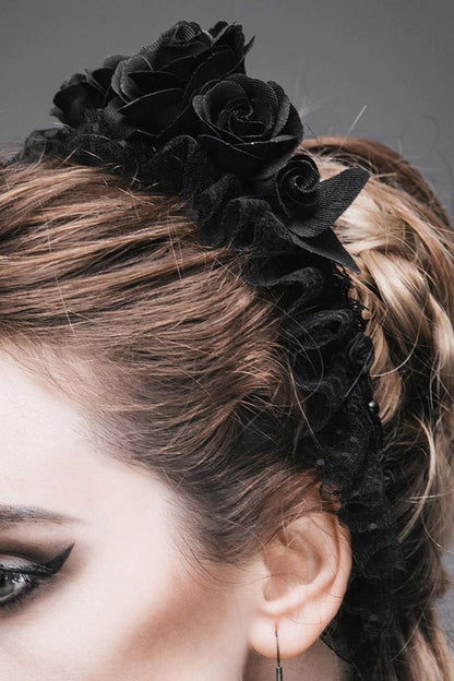 Black Rose Headband