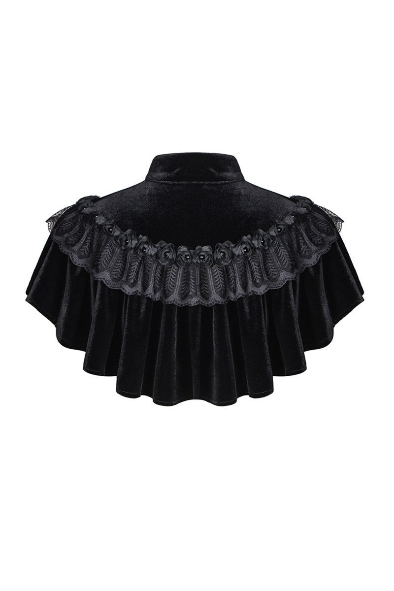 Black Seance Velvet Cape