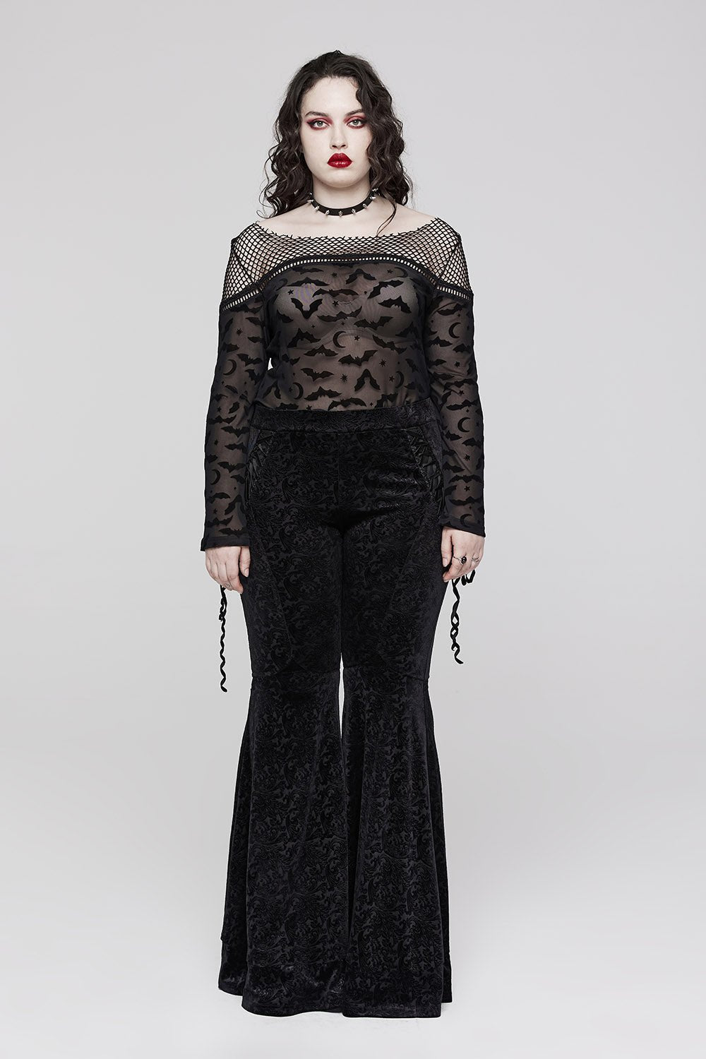 Black Vamp Velvet Flares