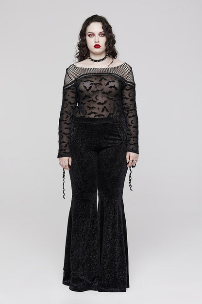 Black Vamp Velvet Flares
