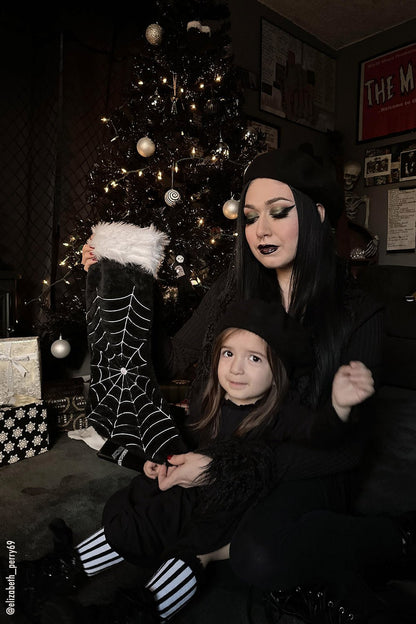 Black Widow Spiderweb Xmas Stocking