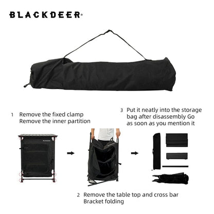 BLACKDEER Foldable Kitchen Storage