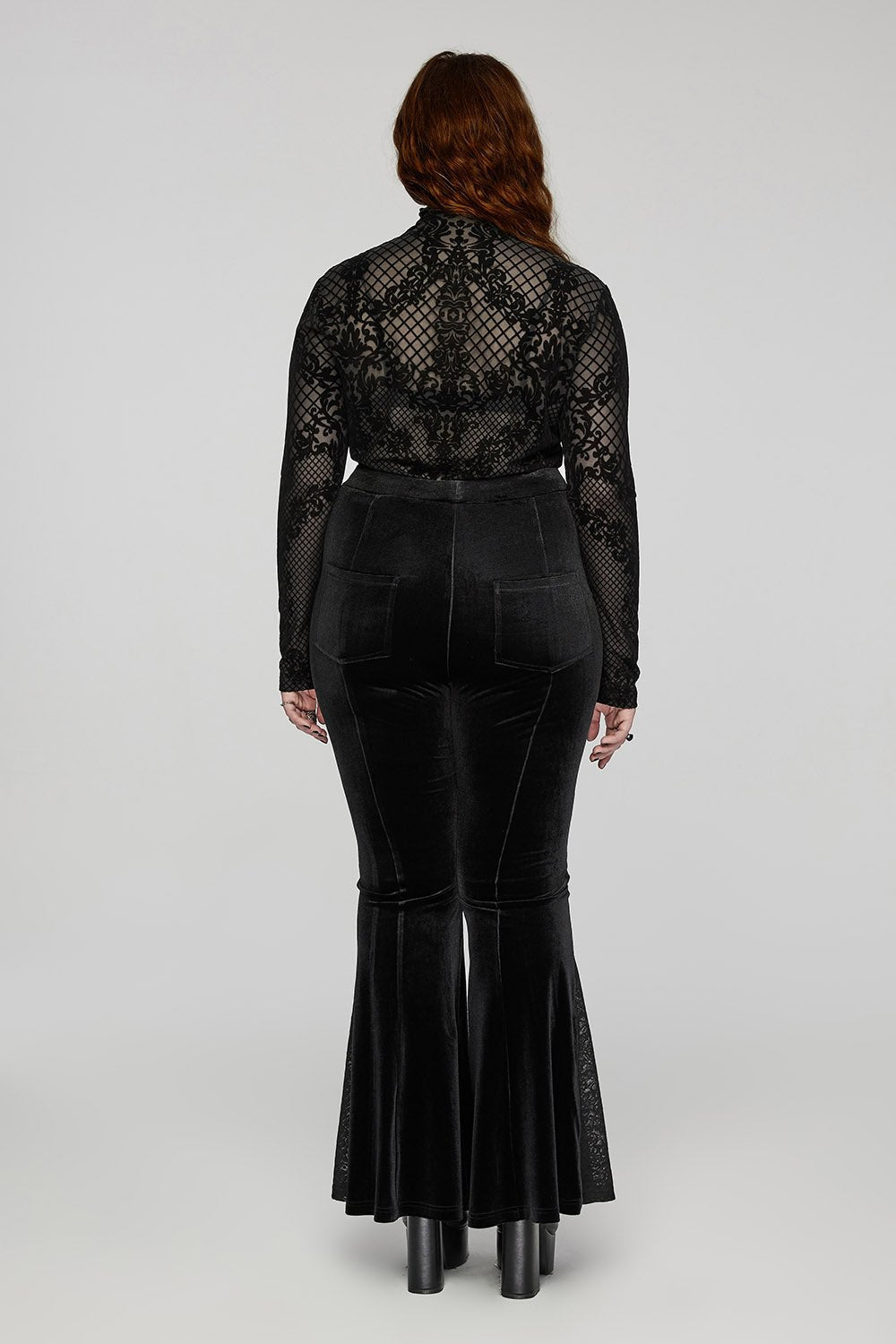Blairwitch Black Velvet Bell Bottoms [Plus Size]