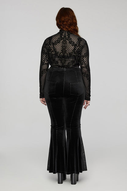 Blairwitch Black Velvet Bell Bottoms [Plus Size]