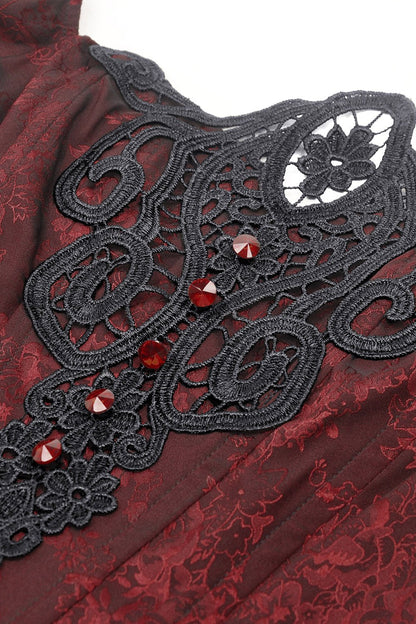 Blood Court Puffed Sleeve Gothic Dress