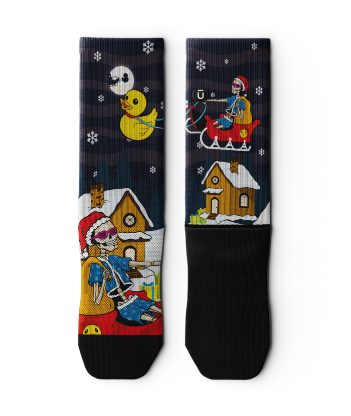 Bony Claus Athletic Crew Socks