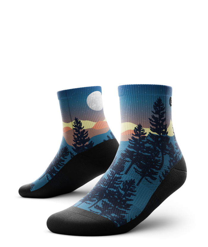 Bright Night Athletic Quarter Socks