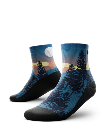 Bright Night Athletic Quarter Socks