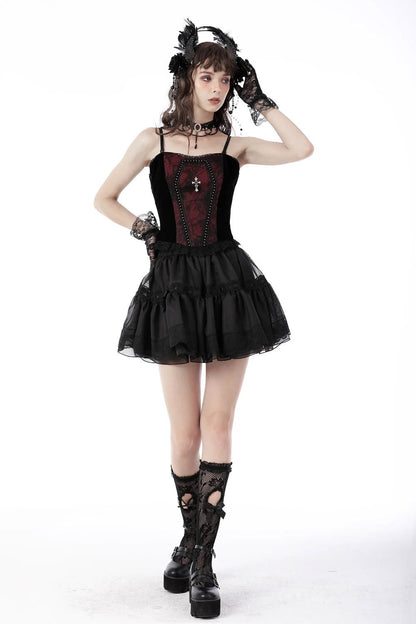 Burgundy Blood Ruffle Top