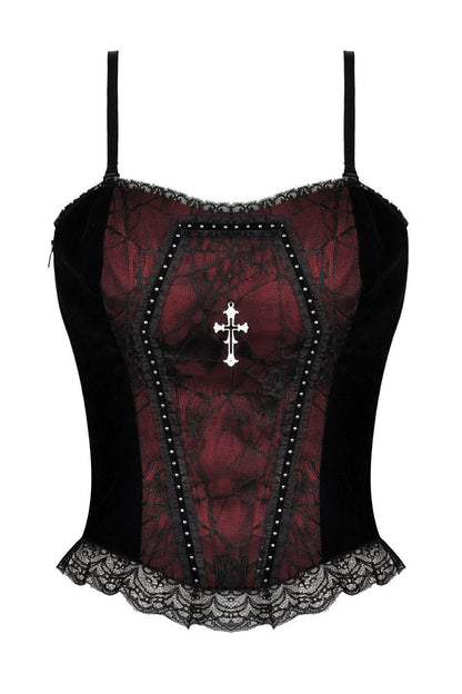 Burgundy Blood Ruffle Top
