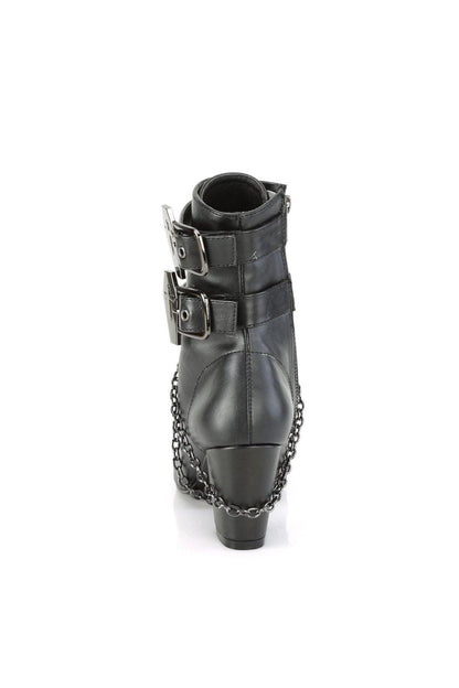 Casket Crush Ankle Boots VIK128 [Black Vegan Leather]
