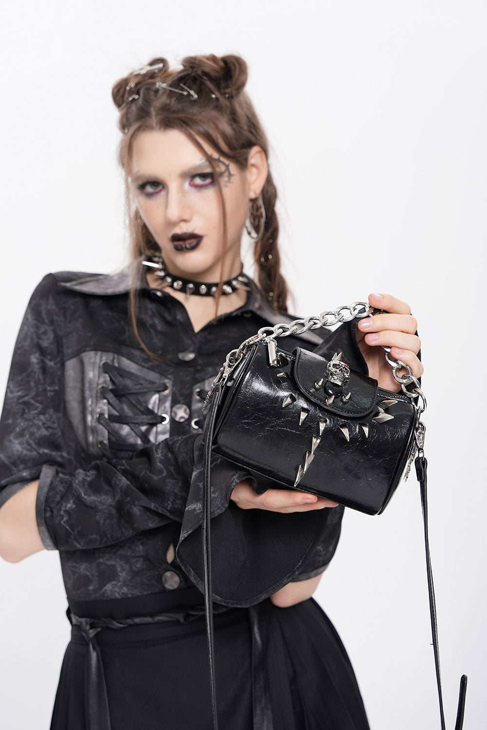 Catacombs Small Spiked Chain Bag