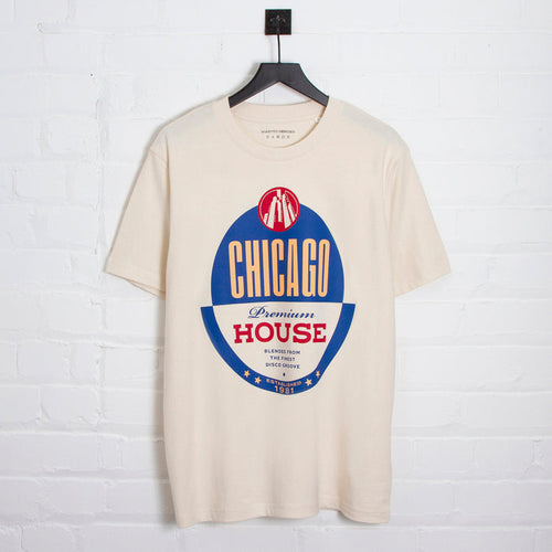 Chicago House Front Print - Tshirt - Natural