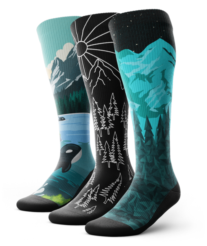 Coast to Trail Athletic Knee High Compression 3-Pack