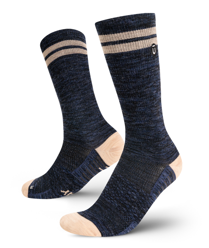 Cobalt Merino Wool Lite Crew Socks