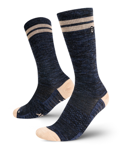 Cobalt Merino Wool Lite Crew Socks