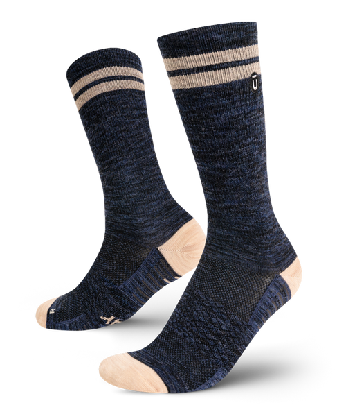 Cobalt Merino Wool Lite Crew Socks